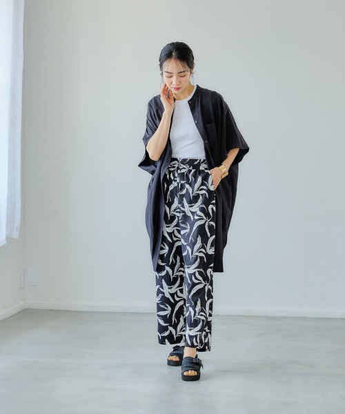 FOUND GOOD（ファウンドグッド）の「サラサラガライージーパンツ（その他パンツ・レディース・グリーン系5/ネイビー/アイボリー/ブラック・S/M/L）」の8枚目の写真