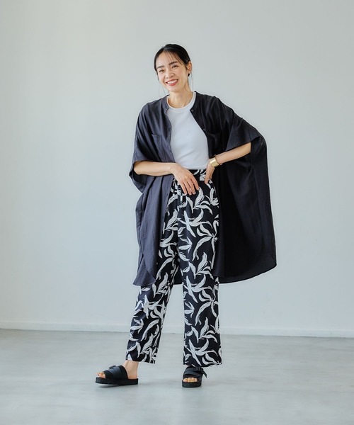 FOUND GOOD（ファウンドグッド）の「サラサラガライージーパンツ（その他パンツ・レディース・グリーン系5/ネイビー/アイボリー/ブラック・S/M/L）」の9枚目の写真