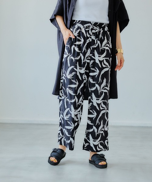 FOUND GOOD（ファウンドグッド）の「サラサラガライージーパンツ（その他パンツ・レディース・グリーン系5/ネイビー/アイボリー/ブラック・S/M/L）」の11枚目の写真