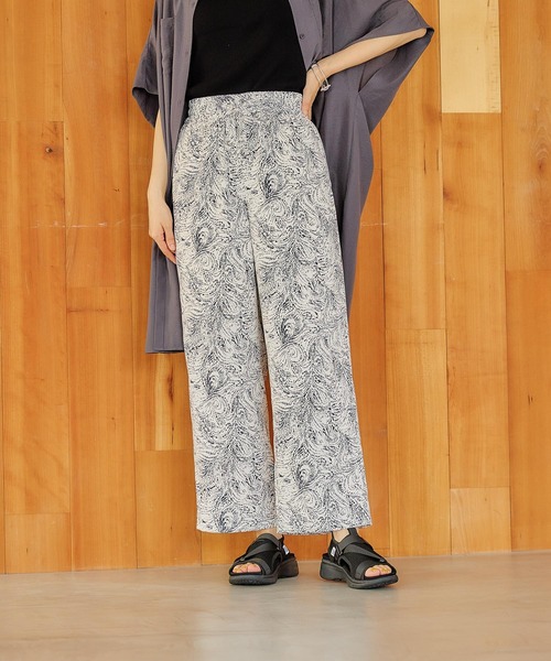 FOUND GOOD（ファウンドグッド）の「サラサラガライージーパンツ（その他パンツ・レディース・グリーン系5/ネイビー/アイボリー/ブラック・S/M/L）」の14枚目の写真