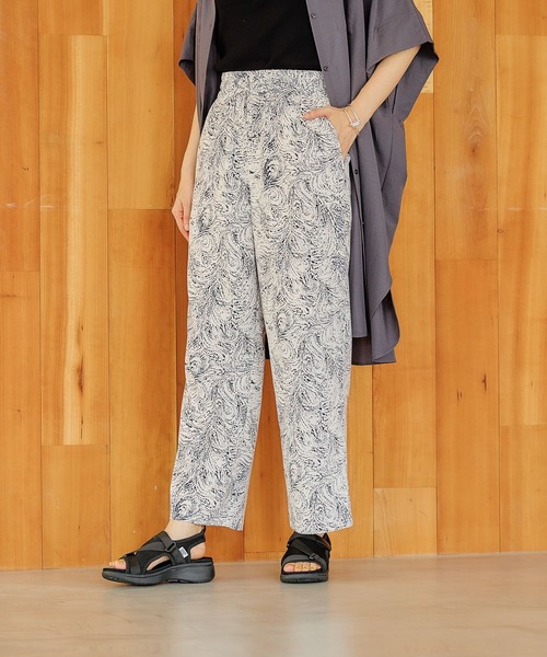 FOUND GOOD（ファウンドグッド）の「サラサラガライージーパンツ（その他パンツ・レディース・グリーン系5/ネイビー/アイボリー/ブラック・S/M/L）」の16枚目の写真