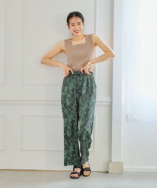 FOUND GOOD（ファウンドグッド）の「サラサラガライージーパンツ（その他パンツ・レディース・グリーン系5/ネイビー/アイボリー/ブラック・S/M/L）」の17枚目の写真