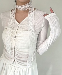 4INT.（フォイント）の「【3way】 シースルー レース ロング チョーカー / タイスカーフ（チョーカー）」