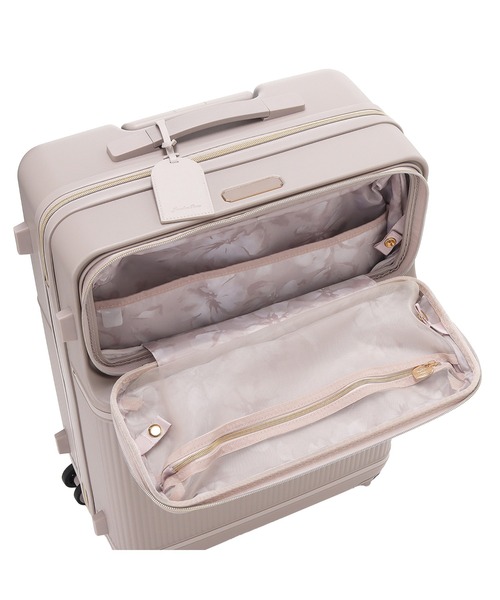 Jewelna Rose（ジュエルナローズ）の「コゼット・スーツケース Mサイズ  55L 05542（スーツケース/キャリーバッグ・レディース・ホワイト/グレイッシュベージュ/イエロー・FREE）」の16枚目の写真