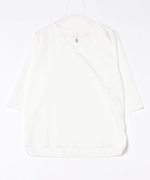 BLANC FICELLE(ブランフィセル)の「7分袖 Vネックシャツ(シャツ/ブラウス・レディース・ホワイト/ピンク/グレー・M/L)」の6枚目の写真