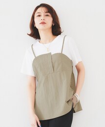 【洗える/Tシャツ】ビスチェドッキングプルオーバー
