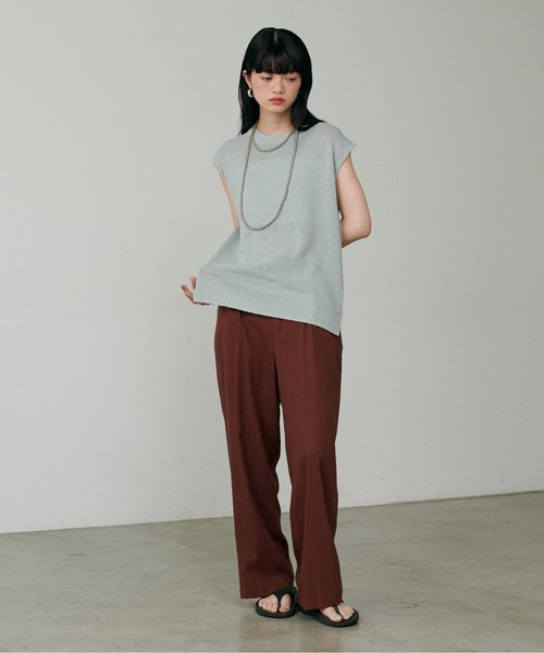 LARUTA(ラルータ)の「【LARUTA】綿麻シアータンク(タンクトップ・レディース・ブラック/ベージュ/オフホワイト/ミント・FREE)」の19枚目の写真