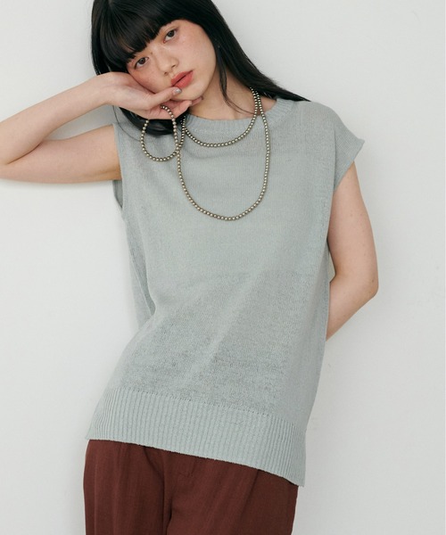 LARUTA(ラルータ)の「【LARUTA】綿麻シアータンク(タンクトップ・レディース・ブラック/ベージュ/オフホワイト/ミント・FREE)」の21枚目の写真