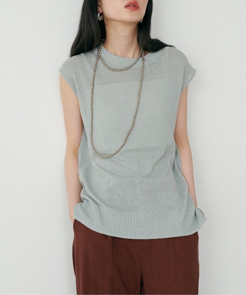 LARUTA(ラルータ)の「【LARUTA】綿麻シアータンク(タンクトップ・レディース・ブラック/ベージュ/オフホワイト/ミント・FREE)」の20枚目の写真