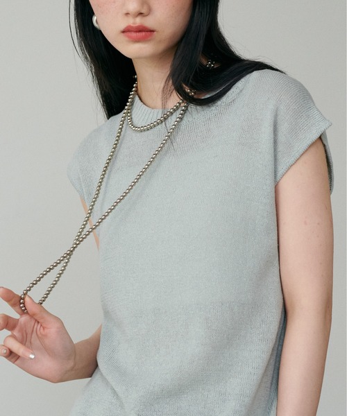 LARUTA(ラルータ)の「【LARUTA】綿麻シアータンク(タンクトップ・レディース・ブラック/ベージュ/オフホワイト/ミント・FREE)」の5枚目の写真