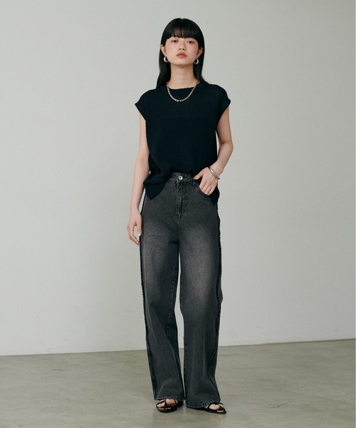 LARUTA(ラルータ)の「【LARUTA】綿麻シアータンク(タンクトップ・レディース・ブラック/ベージュ/オフホワイト/ミント・FREE)」の12枚目の写真