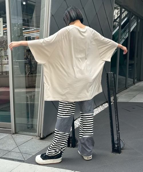 Candy Stripper(キャンディストリッパー)の「MUSHROOM TWINS OVER SIZE RAGLAN トップス(Tシャツ/カットソー・レディース・ライトベージュ/グリーン/ブラウン・FREE)」の8枚目の写真