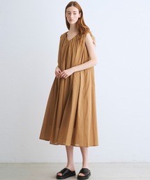 【美品】スリードッツ-three dots-オーガニックワンピース サイズS オーガニックコットン クルーネックロングTシャツ｜three dots