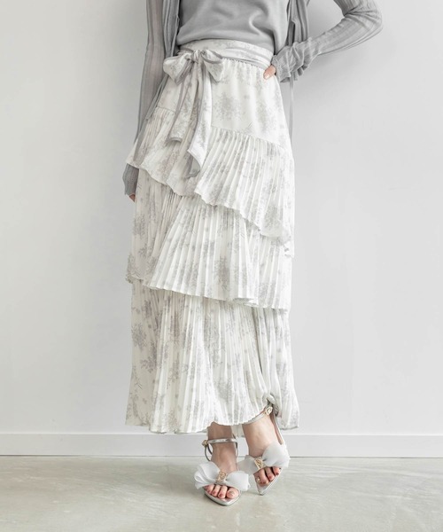 RANDA（ランダ）の「トワルドゥジュイティアードスカート（スカート・レディース・ピンク/ブルー/ホワイト・0/1）」の2枚目の写真