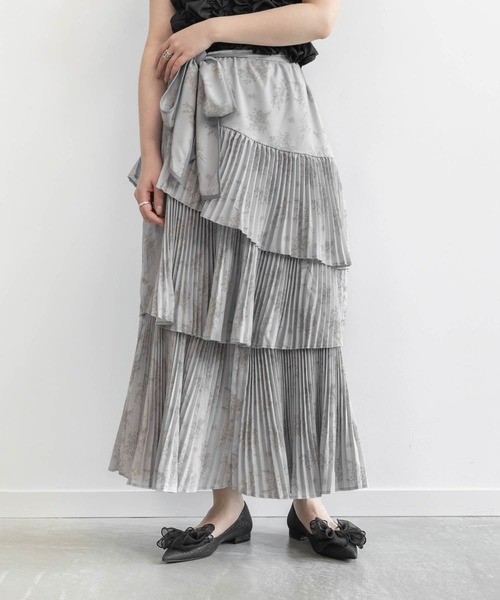 RANDA（ランダ）の「トワルドゥジュイティアードスカート（スカート・レディース・ピンク/ブルー/ホワイト・0/1）」の3枚目の写真