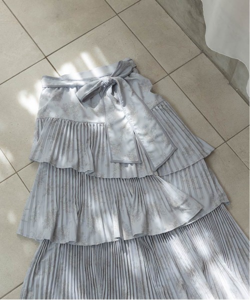 RANDA（ランダ）の「トワルドゥジュイティアードスカート（スカート・レディース・ピンク/ブルー/ホワイト・0/1）」の4枚目の写真