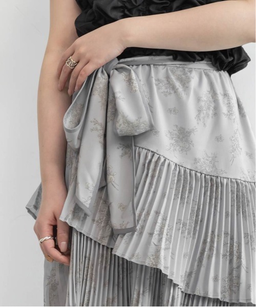 RANDA（ランダ）の「トワルドゥジュイティアードスカート（スカート・レディース・ピンク/ブルー/ホワイト・0/1）」の5枚目の写真