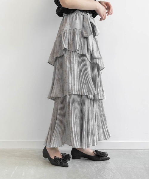 RANDA（ランダ）の「トワルドゥジュイティアードスカート（スカート・レディース・ピンク/ブルー/ホワイト・0/1）」の6枚目の写真