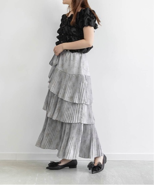 RANDA（ランダ）の「トワルドゥジュイティアードスカート（スカート・レディース・ピンク/ブルー/ホワイト・0/1）」の10枚目の写真