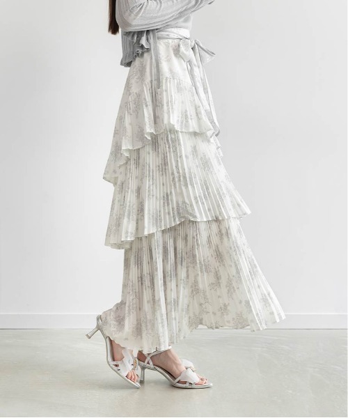 RANDA（ランダ）の「トワルドゥジュイティアードスカート（スカート・レディース・ピンク/ブルー/ホワイト・0/1）」の12枚目の写真