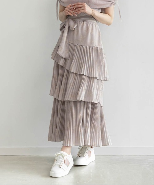 RANDA（ランダ）の「トワルドゥジュイティアードスカート（スカート・レディース・ピンク/ブルー/ホワイト・0/1）」の20枚目の写真