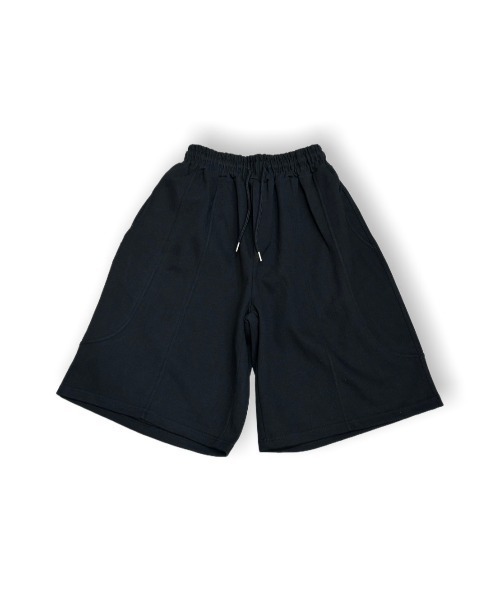 Chikashitsu +（チカシツプラス）の「【Chikashitsu +】stitch bermuda sweat pants / 【チカシツプラス】スティッチバミューダハーフスウェットパンツ（スウェットパンツ・メンズ・ブラック/杢グレー・ONE SIZE）」の8枚目の写真