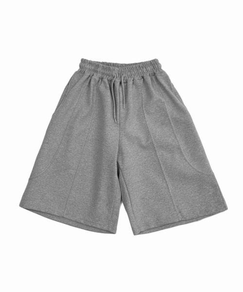 Chikashitsu +（チカシツプラス）の「【Chikashitsu +】stitch bermuda sweat pants / 【チカシツプラス】スティッチバミューダハーフスウェットパンツ（スウェットパンツ・メンズ・ブラック/杢グレー・ONE SIZE）」の14枚目の写真