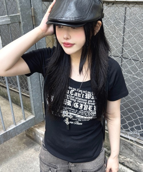 SPINNS(スピンズ)の「フェード加工デニムナップサック/クロスロゴ/Y2K・韓国ストリート/リュック(バックパック/リュック・メンズ・ブラウン/ブラック・ONESIZE)」の9枚目の写真