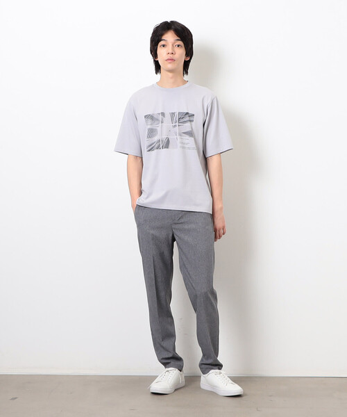 COMME CA ISM(コムサイズム)の「【接触冷感】 Feel-Cool フォトTシャツ 「CITY SKY」(Tシャツ/カットソー・メンズ・グレー/ホワイト・LARGE/MEDIUM)」の15枚目の写真