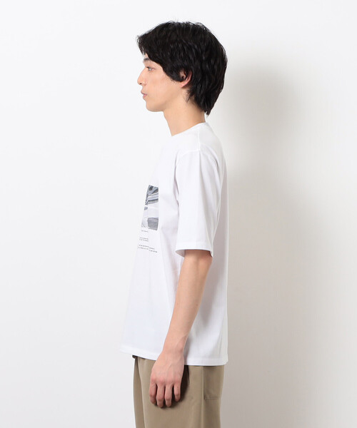 COMME CA ISM(コムサイズム)の「【接触冷感】 Feel-Cool フォトTシャツ 「CITY SKY」(Tシャツ/カットソー・メンズ・グレー/ホワイト・LARGE/MEDIUM)」の4枚目の写真
