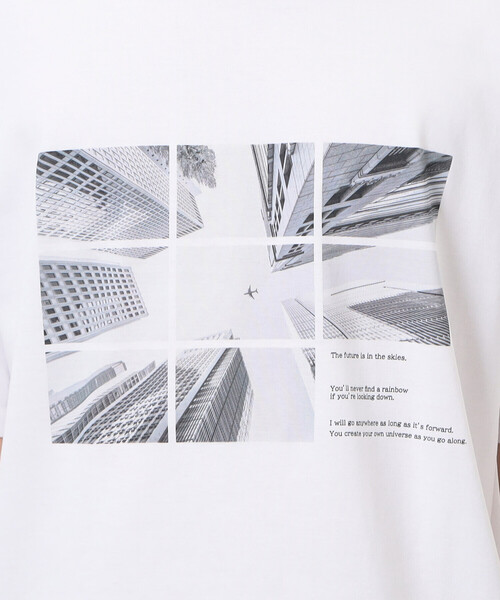 COMME CA ISM(コムサイズム)の「【接触冷感】 Feel-Cool フォトTシャツ 「CITY SKY」(Tシャツ/カットソー・メンズ・グレー/ホワイト・LARGE/MEDIUM)」の9枚目の写真