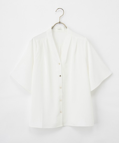 金釦Vネックブラウス（シャツ/ブラウス）｜Honeys（ハニーズ）の