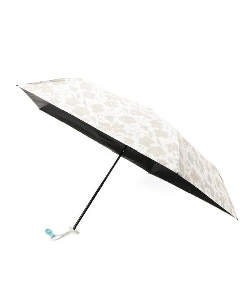 SHOO・LA・RUE（シューラルー）の「【折りたたみ傘/晴雨兼用】【Wpc．】遮光軽量プリント柄 ミニ（折りたたみ傘・レディース・チャコール/ベージュ系3/ブルー系8/ピンク系8/ベージュ系/アイボリー系/ネイビー系・00）」の2枚目の写真