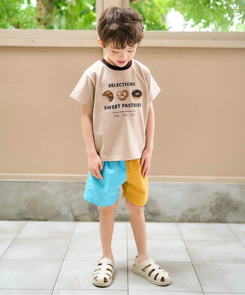 apres les cours（アプレレクール）の「【ジュニア対応】8柄バラエティモチーフ半袖Tシャツ（Tシャツ/カットソー・キッズ・ベージュ/サックスブルー/グレー/アイボリー/その他2/グリーン/レインボー/ピンク・130/120/110/100/90/80/140）」の9枚目の写真