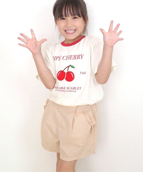 apres les cours（アプレレクール）の「【ジュニア対応】8柄バラエティモチーフ半袖Tシャツ（Tシャツ/カットソー・キッズ・ベージュ/サックスブルー/グレー/アイボリー/その他2/グリーン/レインボー/ピンク・130/120/110/100/90/80/140）」の11枚目の写真