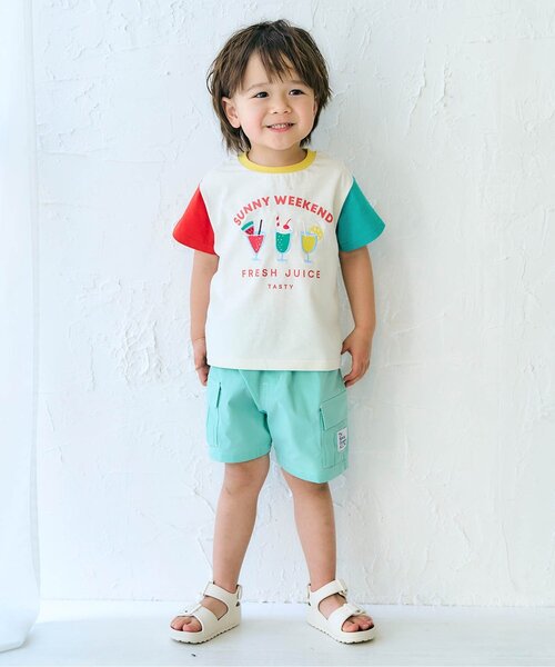 apres les cours（アプレレクール）の「【ジュニア対応】8柄バラエティモチーフ半袖Tシャツ（Tシャツ/カットソー・キッズ・ベージュ/サックスブルー/グレー/アイボリー/その他2/グリーン/レインボー/ピンク・130/120/110/100/90/80/140）」の15枚目の写真