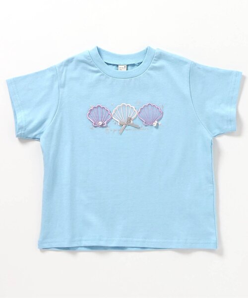 apres les cours（アプレレクール）の「【ジュニア対応】8柄バラエティモチーフ半袖Tシャツ（Tシャツ/カットソー・キッズ・ベージュ/サックスブルー/グレー/アイボリー/その他2/グリーン/レインボー/ピンク・130/120/110/100/90/80/140）」の5枚目の写真