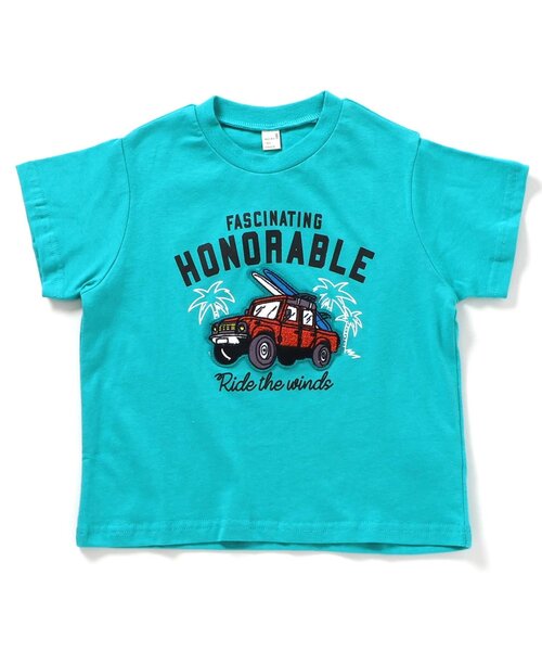 apres les cours（アプレレクール）の「【ジュニア対応】8柄バラエティモチーフ半袖Tシャツ（Tシャツ/カットソー・キッズ・ベージュ/サックスブルー/グレー/アイボリー/その他2/グリーン/レインボー/ピンク・130/120/110/100/90/80/140）」の4枚目の写真