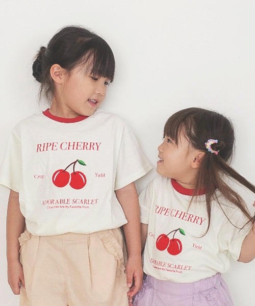 apres les cours（アプレレクール）の「【ジュニア対応】8柄バラエティモチーフ半袖Tシャツ（Tシャツ/カットソー・キッズ・ベージュ/サックスブルー/グレー/アイボリー/その他2/グリーン/レインボー/ピンク・130/120/110/100/90/80/140）」の2枚目の写真