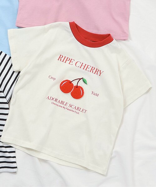 apres les cours(アプレレクール)の「【ジュニア対応】8柄バラエティモチーフ半袖Tシャツ(Tシャツ/カットソー・キッズ・ベージュ/サックスブルー/グレー/アイボリー/その他2/グリーン/レインボー/ピンク・130/120/110/100/90/80/140)」の11枚目の写真