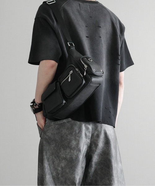 KUUUPY（クーピー）の「Powder-Washed Thermal Distressed T-Shirt - パウダー加工サーマルダメージTシャツ（Tシャツ/カットソー・メンズ・レッド/ブラック・LARGE/MEDIUM/SMALL）」の8枚目の写真