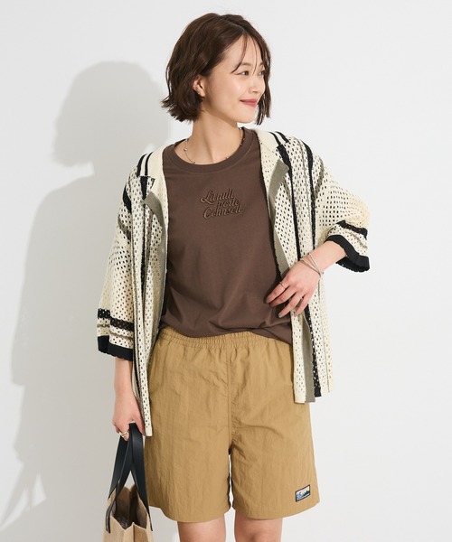 CRAFT STANDARD BOUTIQUE（クラフトスタンダードブティック）の「クロシェバイカラーニットカーディガン◆（カーディガン/ボレロ・レディース・アイボリー/ブラウン・FREE）」の11枚目の写真