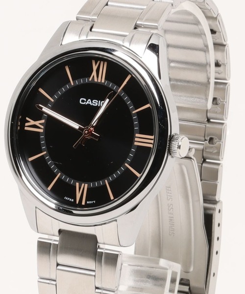 CASIO(カシオ)の「CASIO カシオ / アナログ腕時計 3針 ステンレスメタルバンド クォーツ ラウンドフェイス //// MTPメタルシリーズ(アナログ腕時計・メンズ・シルバー系その他2/ブラック×シルバー/ブラック×ゴールド/シルバー系その他3/シルバー×ブルー/シルバー系その他/シルバー×ブラック/シルバー・FREE)」の1枚目の写真