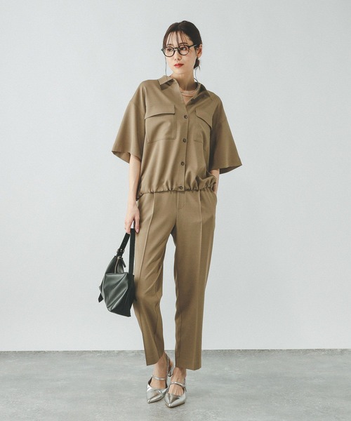GLOBAL WORK(グローバルワーク)の「お手入れラクラクセットアップ/シャツ半袖/321359(シャツ/ブラウス・レディース・ブラック/ライトベージュ/ベージュ系その他7・MEDIUM/LARGE)」の22枚目の写真