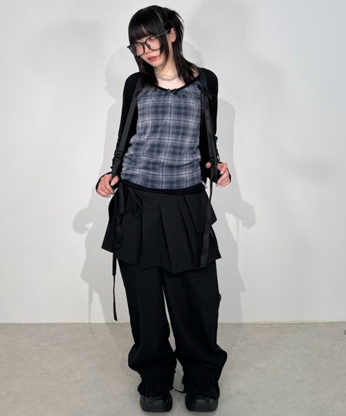 セール】【SETUP‐EXE】CHECK LAYERED TOP（Tシャツ/カットソー