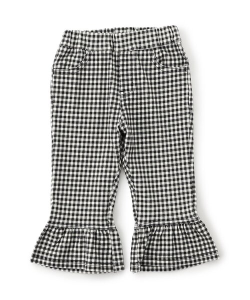 Seraph（セラフ）の「【接触冷感/ジュニア対応】ひんやりカプリパンツ（その他パンツ・キッズ・ネイビー/サックスブルー/ベビーピンク/チェック/キナリ・90/100/110/130/140/120/80）」の5枚目の写真