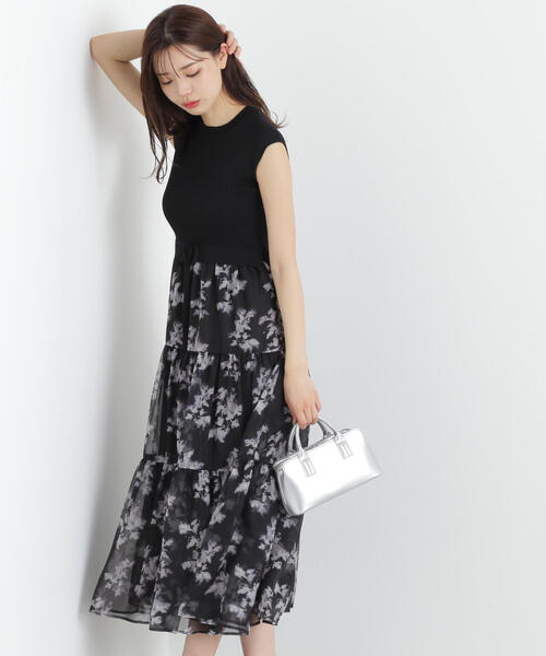 PROPORTION BODY DRESSING(プロポーションボディドレッシング)の「ニットドッキングティアードワンピース / 1215140603(ワンピース・レディース・ネイビー/ブラック・MEDIUM/SMALL)」の7枚目の写真