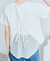 バック レース ドッキング Tシャツ