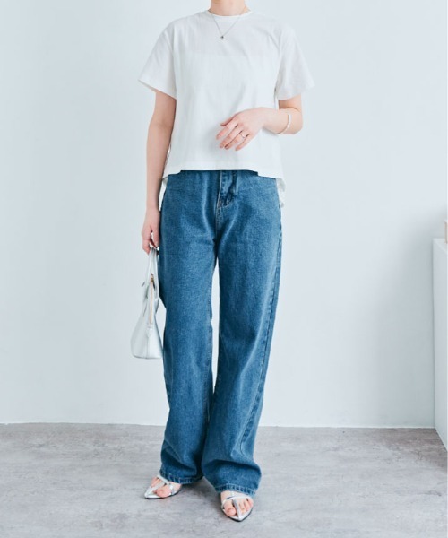 kirakiraShop(キラキラショップ)の「バック レース ドッキング Tシャツ(Tシャツ/カットソー・レディース・ミント/オフホワイト・M/L)」の18枚目の写真