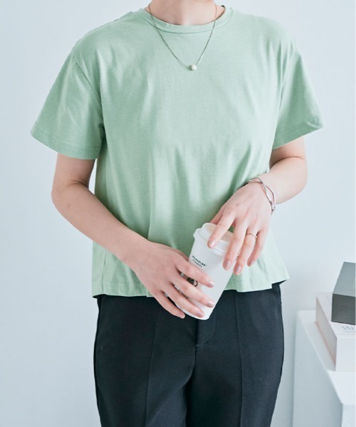 kirakiraShop(キラキラショップ)の「バック レース ドッキング Tシャツ(Tシャツ/カットソー・レディース・ミント/オフホワイト・M/L)」の16枚目の写真